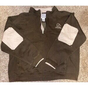 Ducks Unlimited Sweater Men’s Size 2XL Quarter Zip Pullover Green